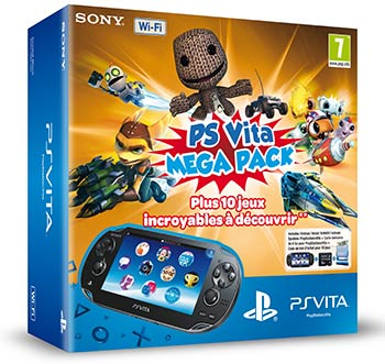 Un Mega Pack PS Vita à 199€ avec 10 jeux et une carte 8 Go