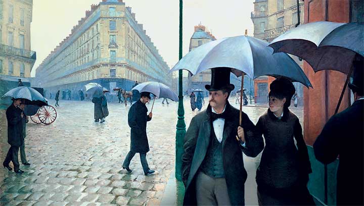 Place de l'Europe par temps de pluie de Gustave Caillebotte