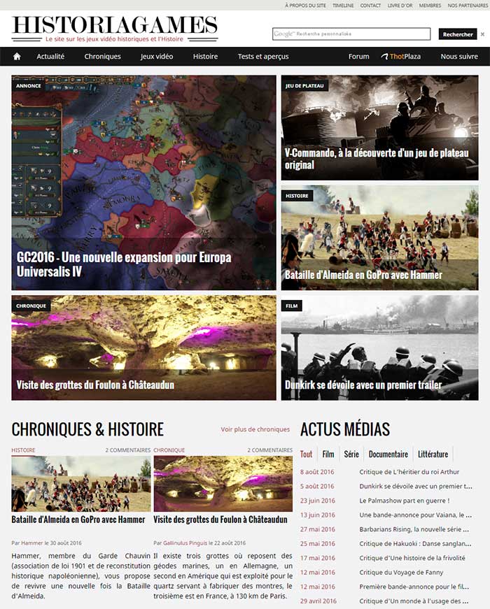 Site HistoriaGames