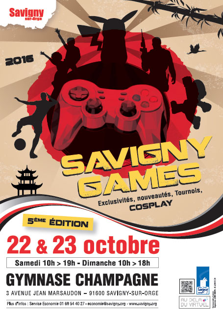 Savigny Games : Salon du Jeu Vidéo les 22 et 23 octobre 2016