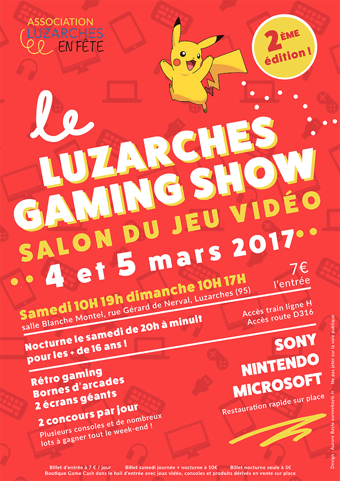 Convention 4 et 5 mars Luzarches Gaming Show - Agence Française pour le Jeu Vidéo